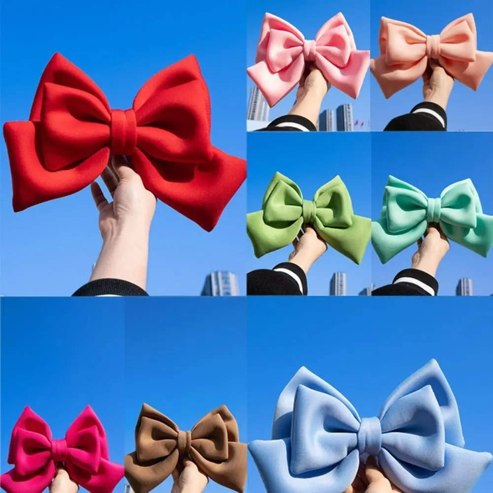 

Cute Cloth Helmet Bowknot 12 Colors Bowknot Cloth Satin Ribbon Bow Helmet Headwear Helmet Accessories