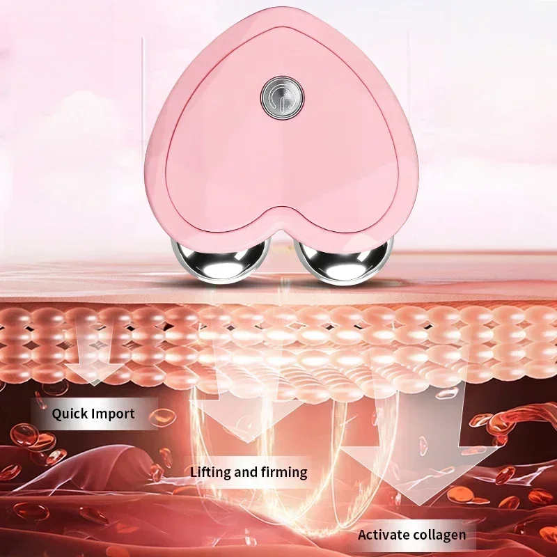 3D เครื่องยกกระชับใบหน้า EMS เครื่องนวดหน้า Microcurrent Roller กระชับผิวชาร์จใบหน้าต่อต้านริ้วรอย Rejuvenation Beauty