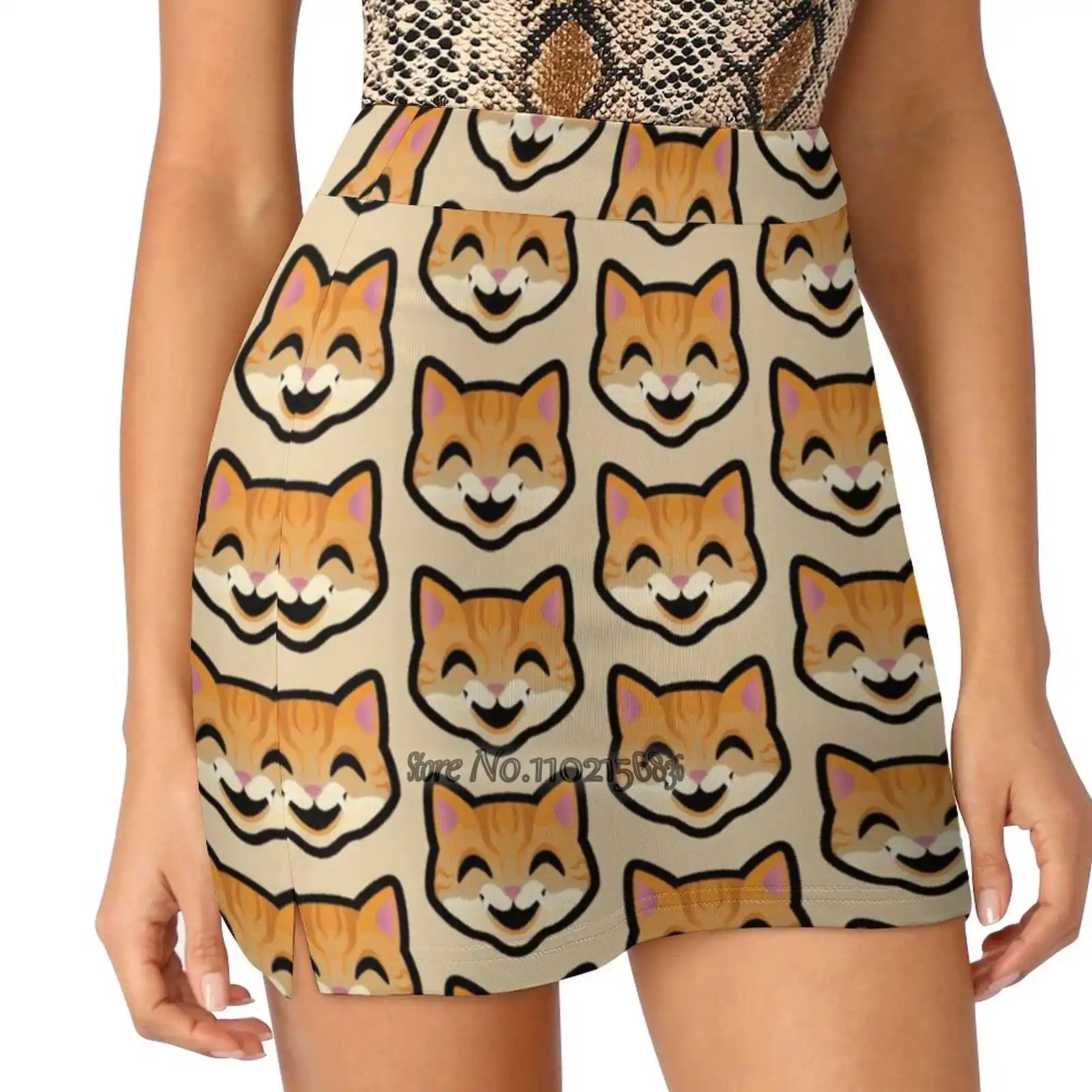 

Orange Tabby Women Sports Lining Skirt Tennis Dance Fitness Short Printed Skirts Orange Tabby Cat Tabby Cat Tabby Cat Orange