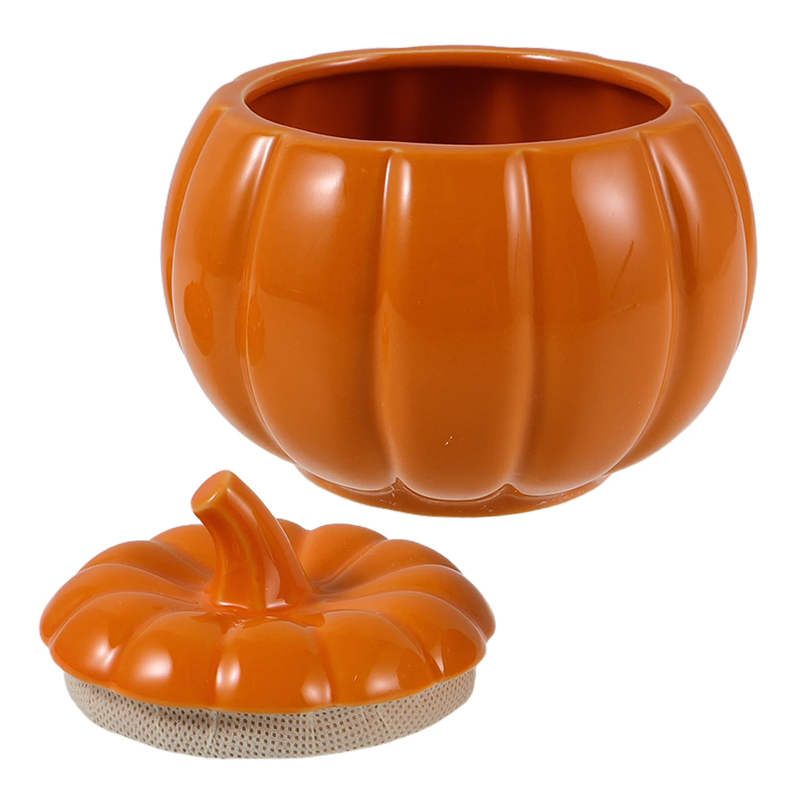 

Ceramic Pumpkin Airtight Food Container Decorative Kitchen Storage Canister for Tea Candy Spices Ceramic Pumpkin Jar with Lid