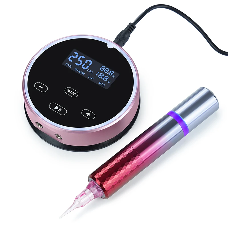 P30 Wireless Microblading Pen Permanent Makeup Machine Tattoo Kit with Cartridge Needle Professional Use for Eyebrow Embroidery