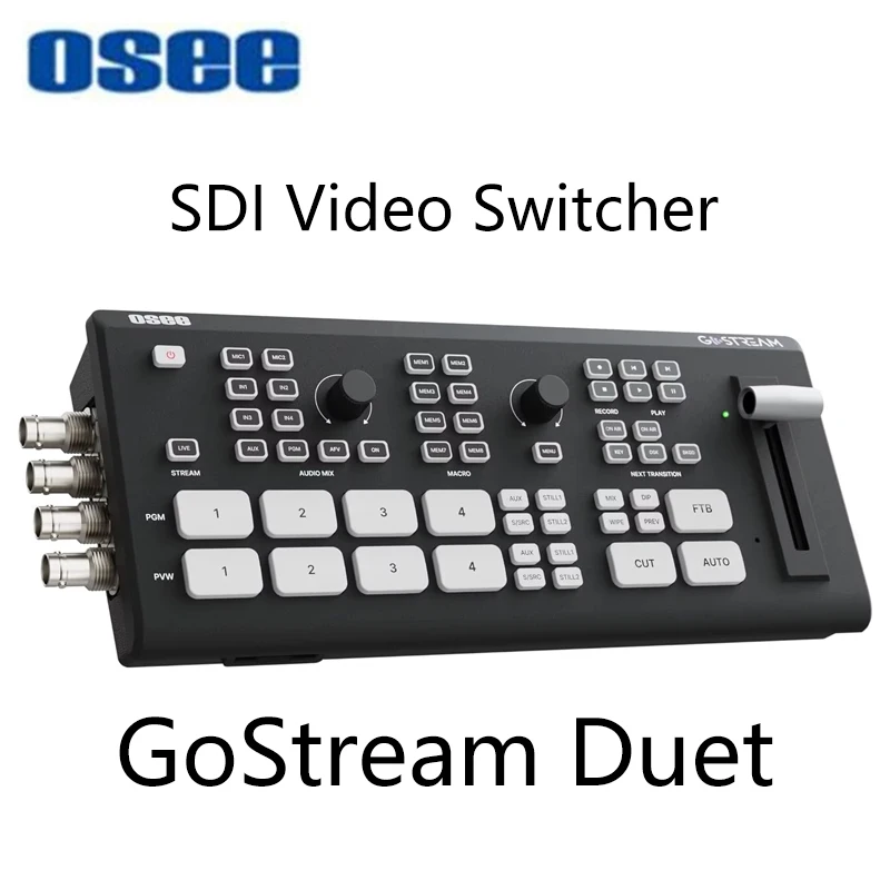 كاميرا Osee GoStream Duet متعددة SDI وHDMI Live Stream Video Mixer Switcher مع سجل SD ودعم NDI HX