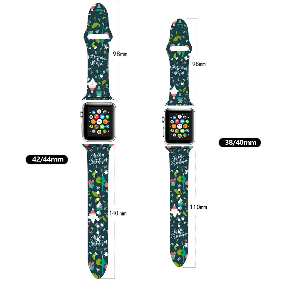 Christmas strap For Apple Watch band 45mm/41mm 44mm 40mm 49mm 42mm Cartoon watchband Bracelet IWatch series ultra 5 4 3 6 SE 7 8 - view 5