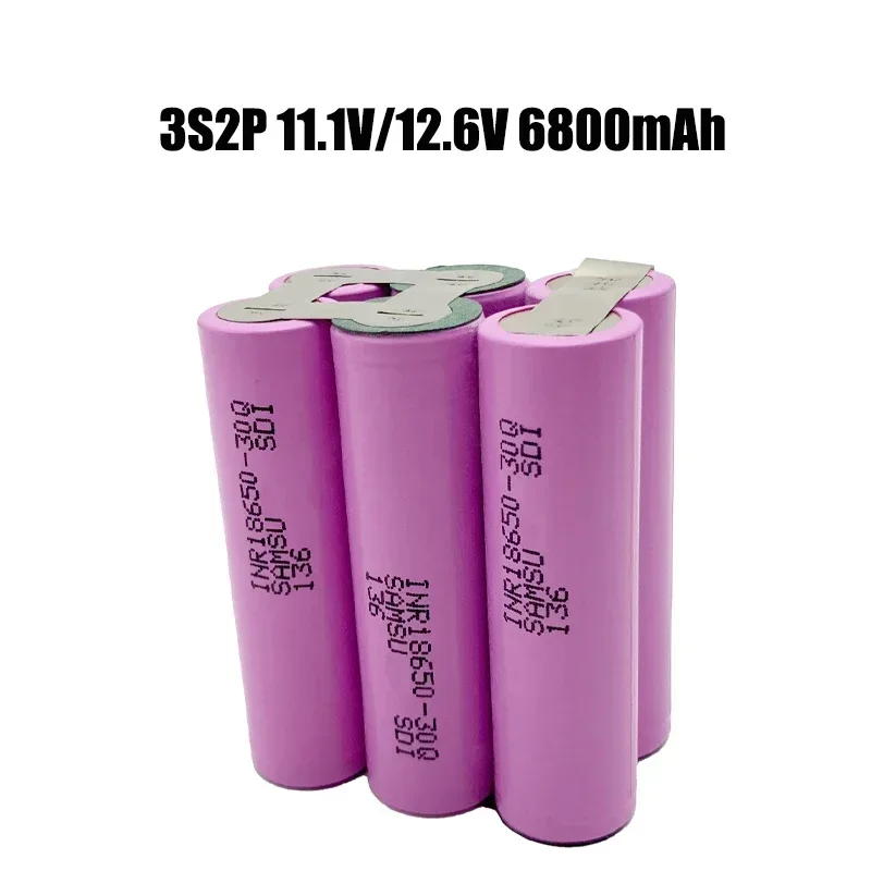 air transport 2S1P 2S2P 3S1P 3S2P 4S2P 4S1P 5S1P 5S2P 18650 3400mAh/6800mAh electric drill 7.4V 12.6V 18.5V DIY lithium battery