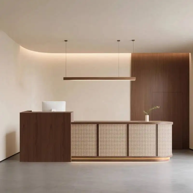 

Organizer Large Reception Desks Beauty Aesthetics Office Salon Reception Desk Modern Luxury Mostradores Recepcion Furniture
