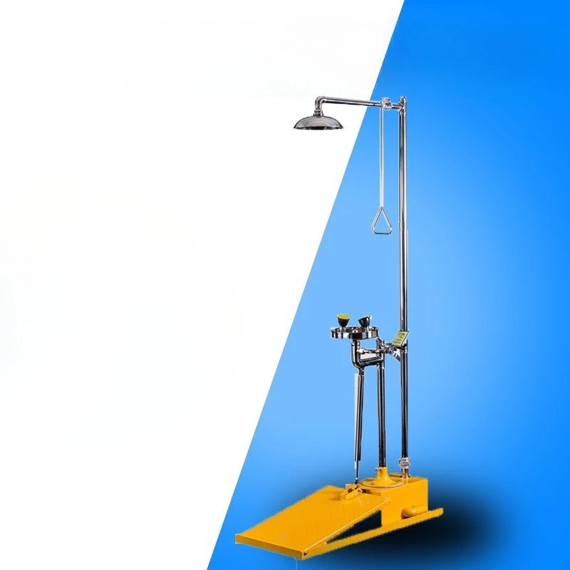 

Large pedal eye washer, automatic emptying and antifreeze compound eye washer