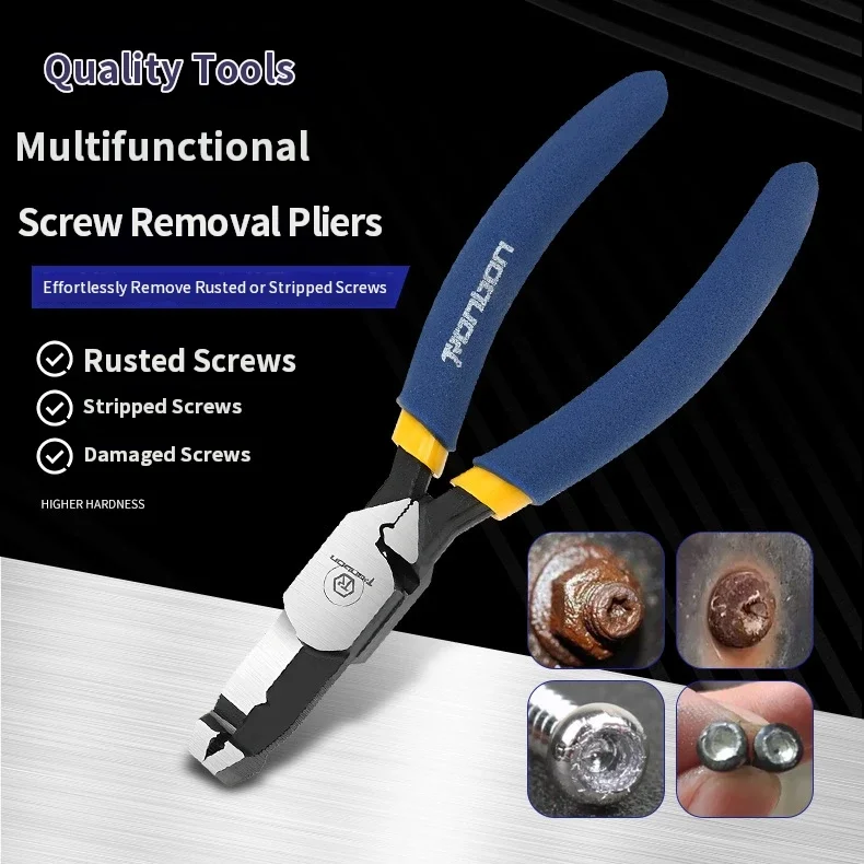 Stripped Screw Extractor Pliers Multi-Function Nail Puller for Rusted Screws and Woodworking Repair