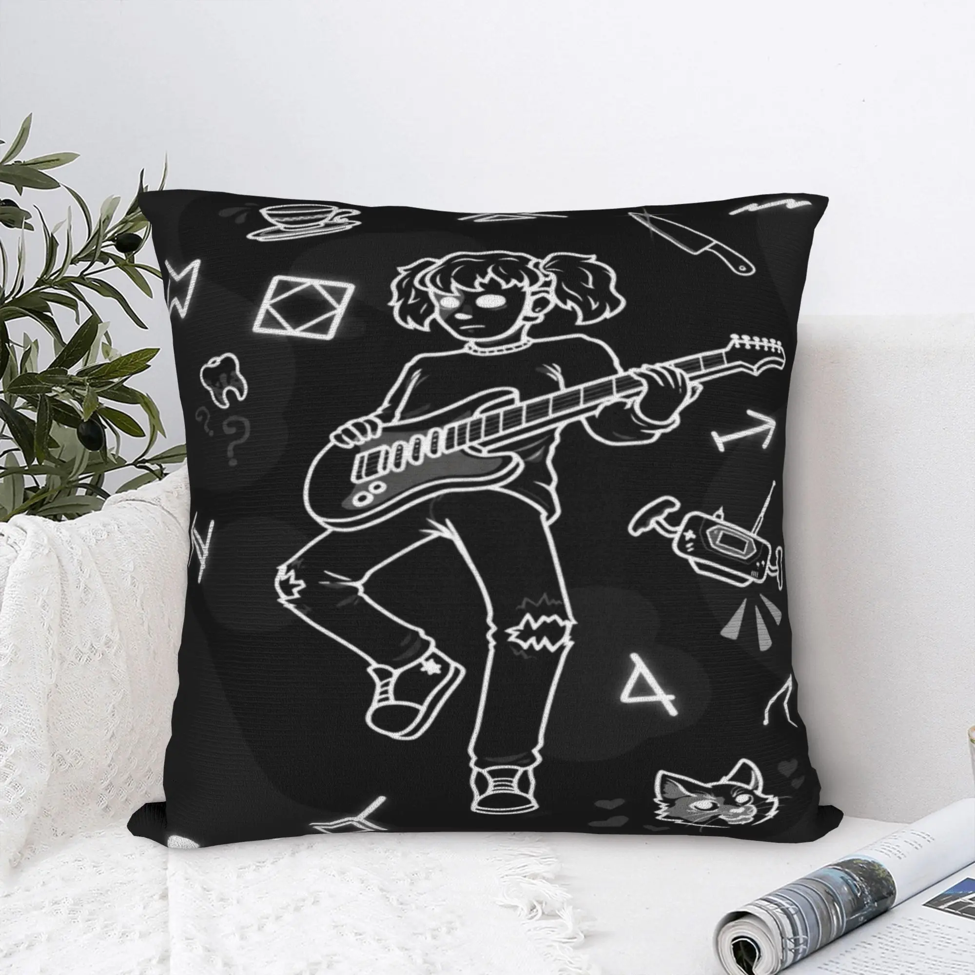  Sally Face Sal Fisher Indie Pillowcases Merch Soft Cushion Cover  Pillow Covers Chair Decor Square Multi Size