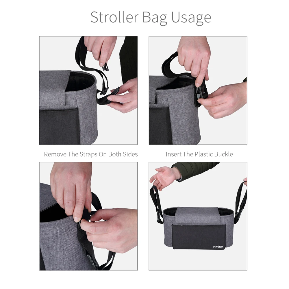 Insular Brand Baby Diaper Bag Multi-functional Mommy Nappy Stroller Bag Fashion Baby Hanging Storage Organizer Bag For Baby Care