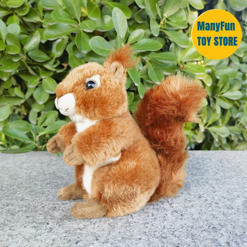 Realistic Squirrel Plush Toy High Fidelity Cute Chipmunk Plushie Tamias Peluche Lifelike Stuffed Animals Simulation Doll Toy