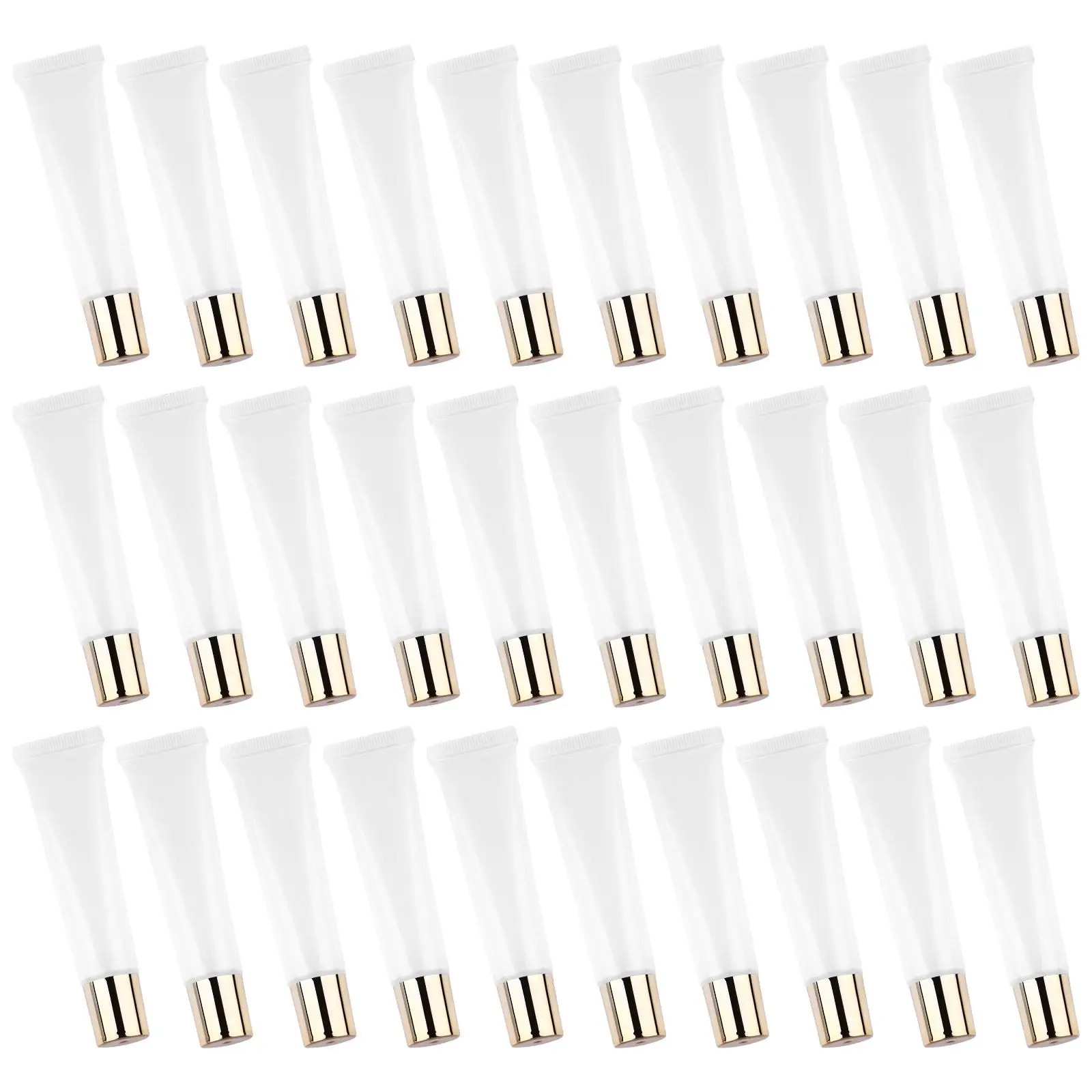 

50pcs 15ml Gloss Empty Tubes Refillable Lip Balms Tube Travel Size Containers Durable Storage