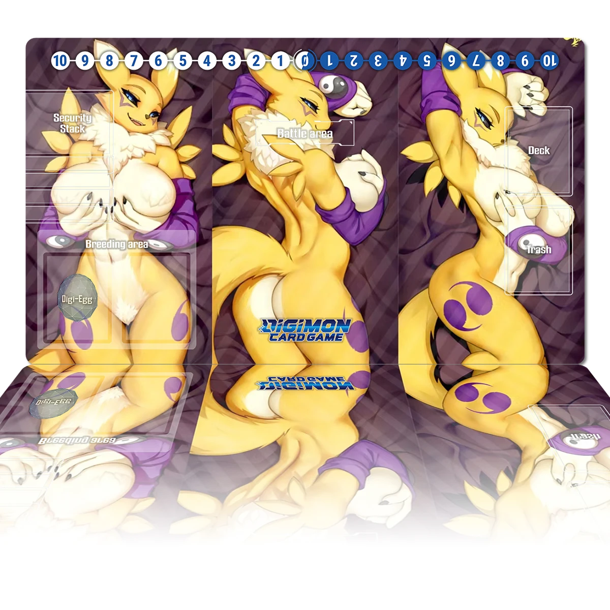 

Digimon Playmat Renamon DTCG CCG Board Game Duel Trading Card Game Mat Anime Mouse Pad Custom Desk Mat Gaming Accessories & Bag