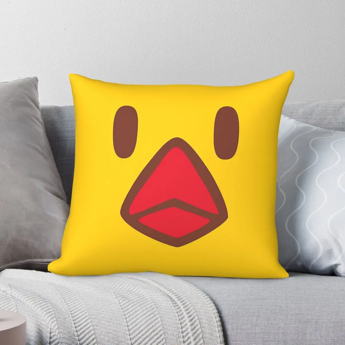 Burger King Fried Chicken Square Pillowcase Polyester Linen Velvet Printed Zip Decorative Home Cushion Cover