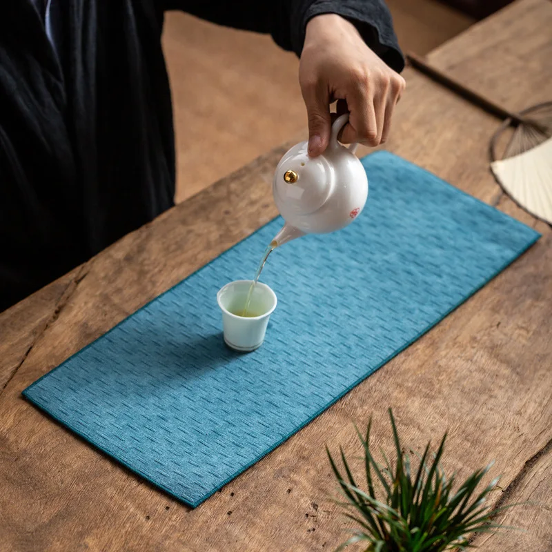 

Cotton and Linen Non-slip Tea Mat Waterproof Chinese Tea Ceremony Fabric Table Flag Cloth Retro Tea Clean Towel Tablecloth