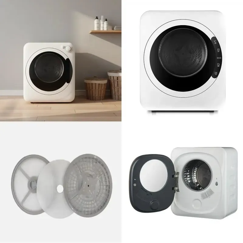 for 2026 Smart Household PTC Small Tumble Dryer Grey Simple Style Dormitory Disinfection Automatic Battery Plastic 4kg