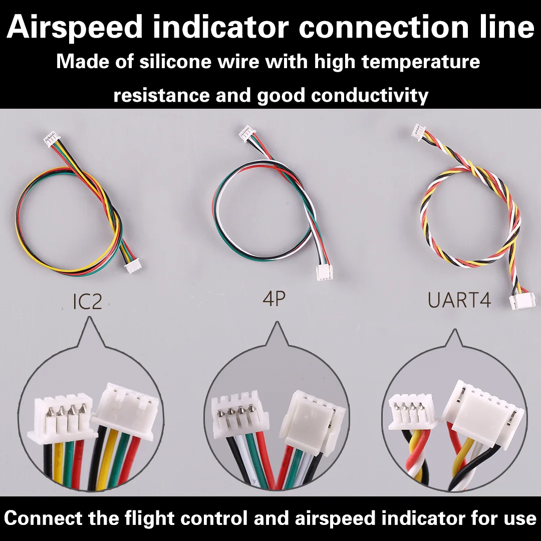 

PIX/PX4 airspeed gauge connection cable with lock port differential pressure sensor digital airspeed tube extension accessory