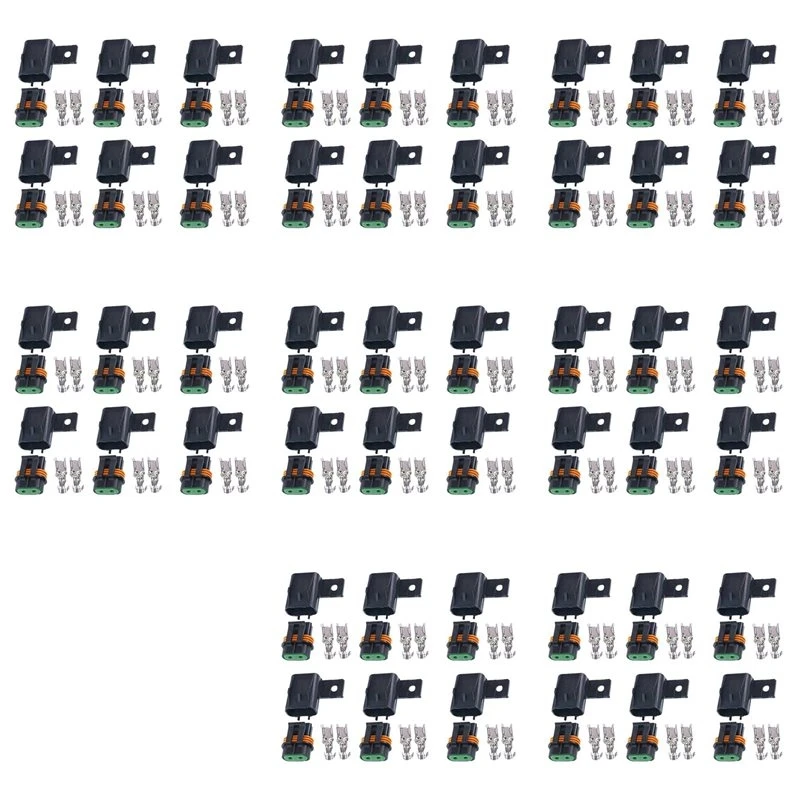 T21C 48PCS ATO ATC Fuse Holder Assembly ATC Waterproof Sealed Fuse Socket Kit Splice Existing Wire Kit