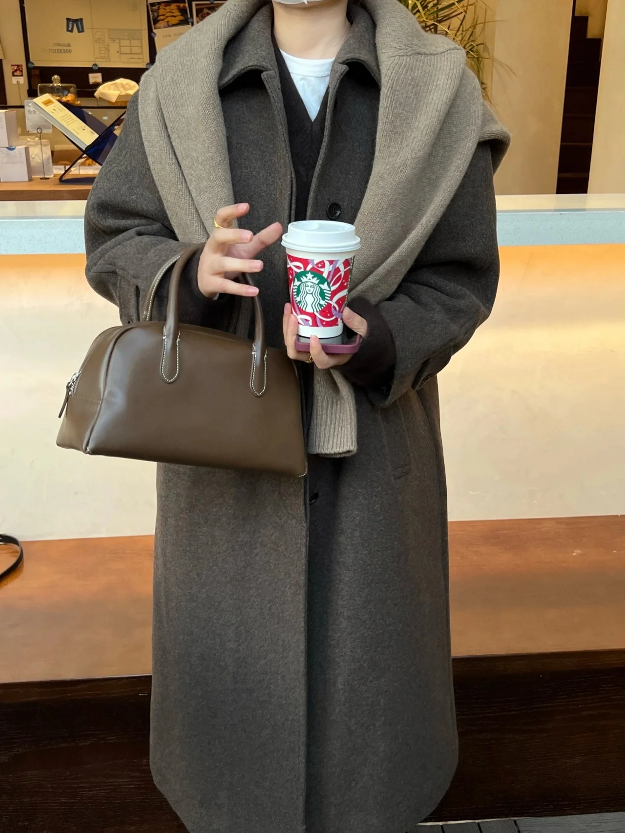 

Boston Sle Large Capaci Leather Bowling Bag Commuter Women's Bag Soft Handle Dual oulder Strap Zipper Closure Handbag