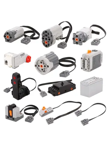 Electronic Model Building Blocks MOC Power Functions Motor Technical Parts IR Speed Remote Control Receiver Battery Box DIY Toys