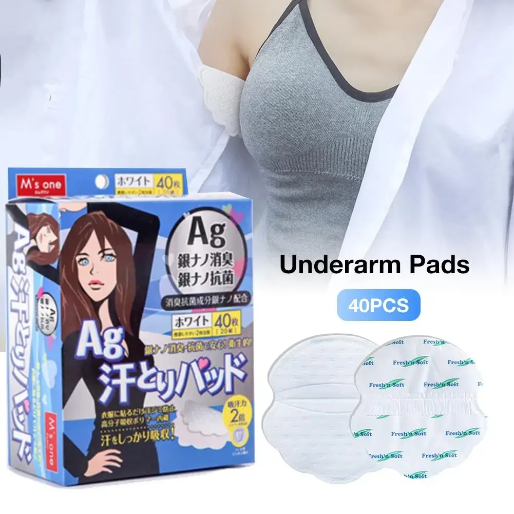 20/40pcs Japan Armpits Sweat Pads for Underarm Gasket from Sweat Absorbing Pads Armpits Linings Disposable Anti Sweat Stickers