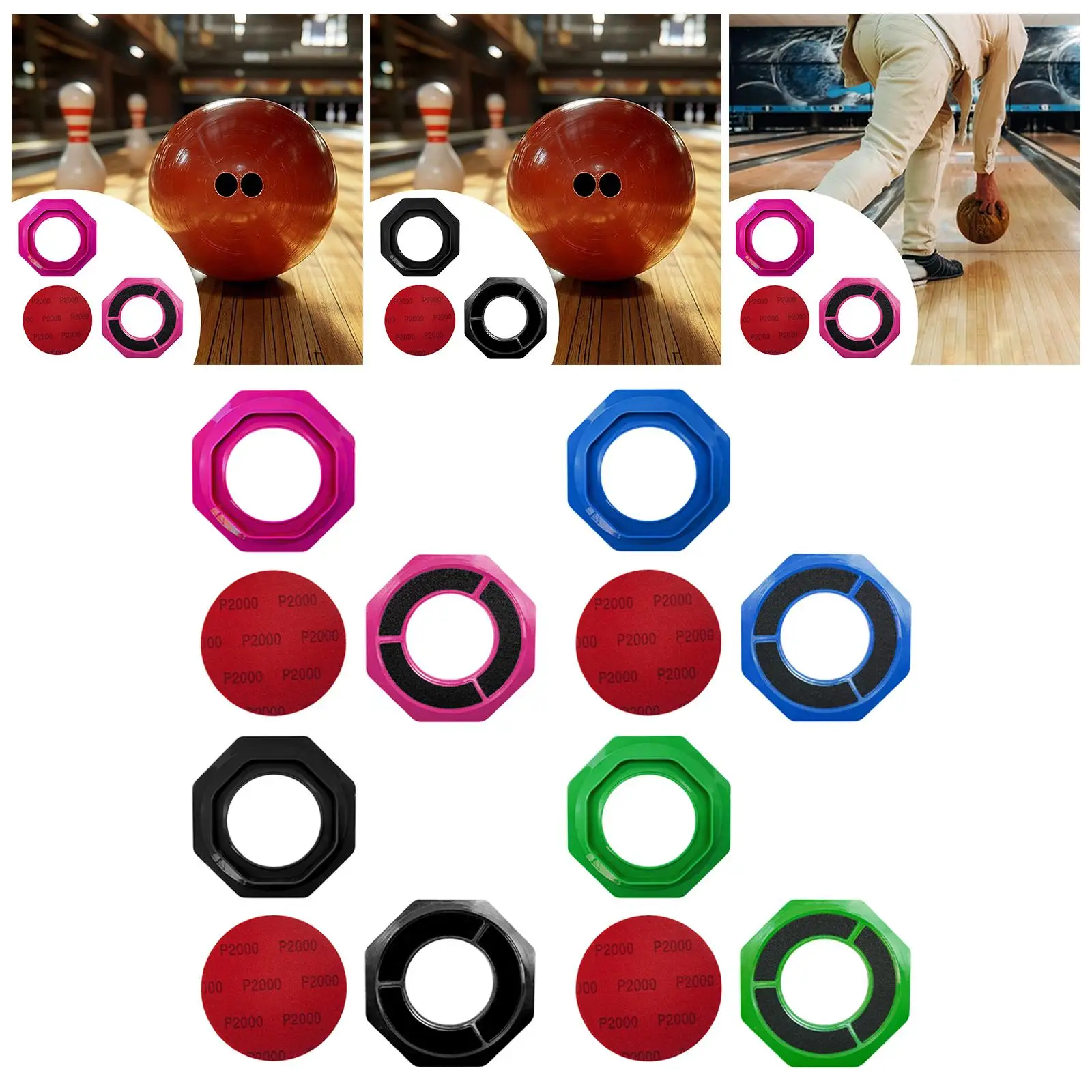 

Bowling Sanding Kit Ball Base Organizer Pad Holder Efficient Surface Maintenance for Versatile Indoor Ball Cleaning