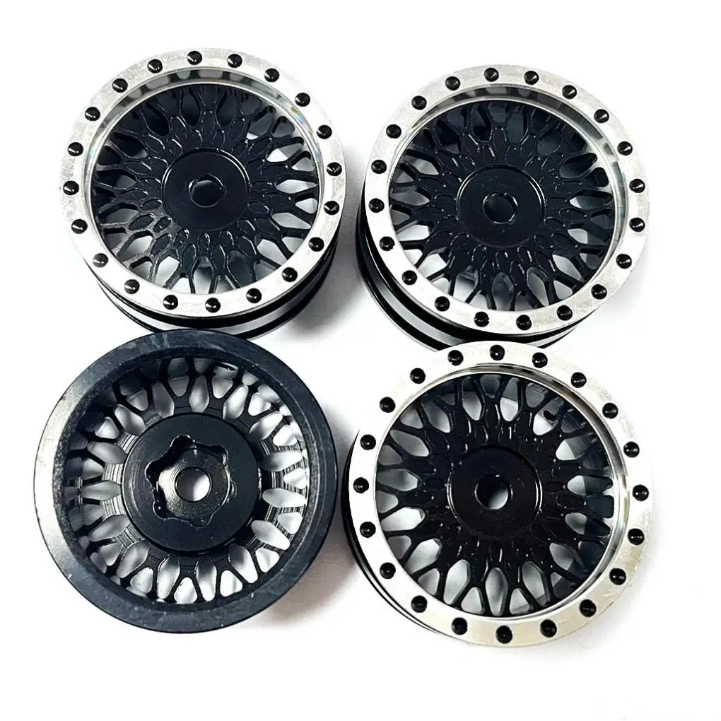 4piece Aluminum Alloy 1/24 Metal Wheel Rims For Axial SCX24 RC Car Part RC Car Accessories Replacement Parts RC Upgrade Part