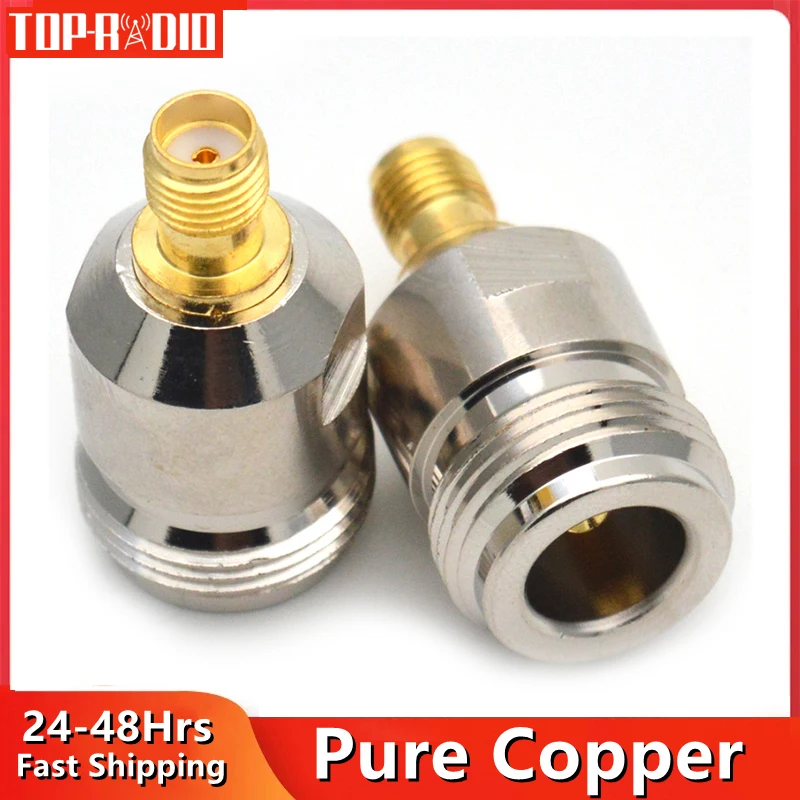 1PC SMA to N Adapter SMA Female to N Female RF Coaxial Connector Brass Straight Wholesale