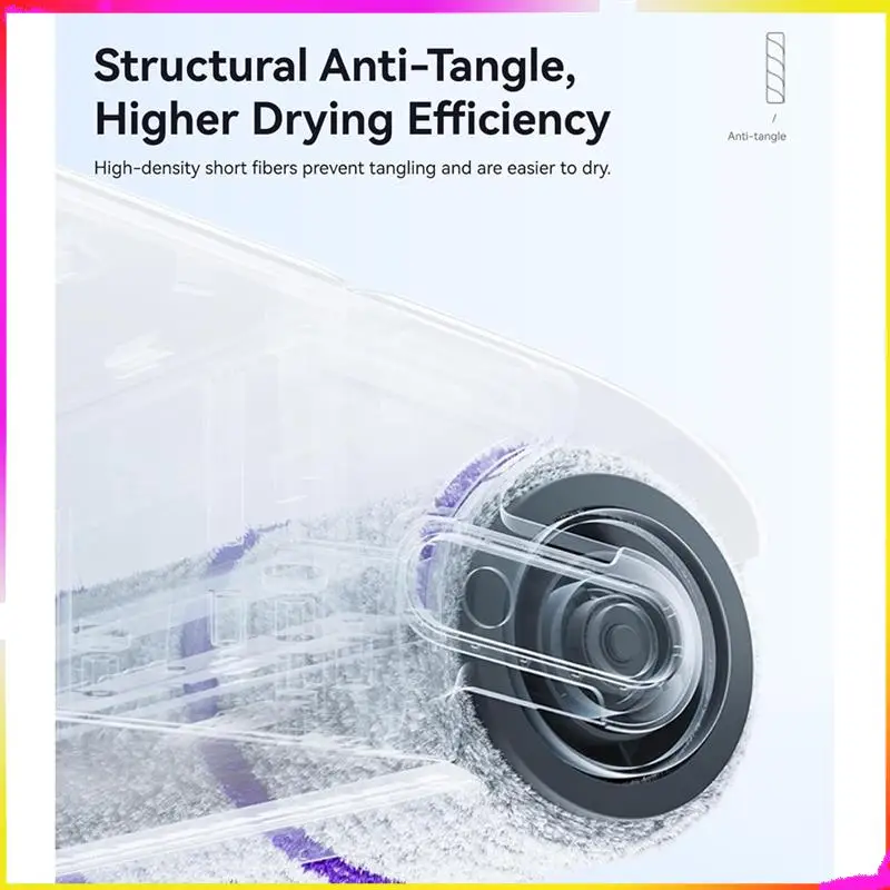 M04K 4PCS Microfiber Brush Roller Replace For Narwal S20 Pro Vacuum Cleaner Spare Parts Efficient Household Cleaning Parts