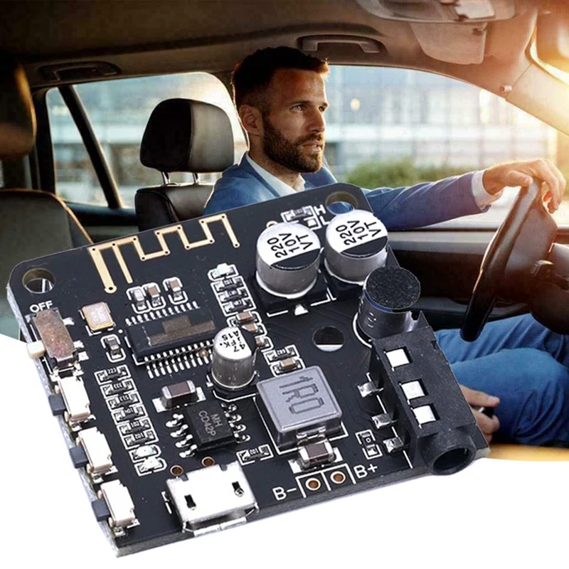 BT5.0 Audio Pro Receiver With AUX Audio Cable MP3 Bluetooth Decoder Lossless Car Speaker Audio Amplifier Board Module