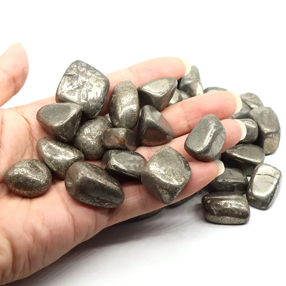 Natural Iron Pyrite Healing Crystals Lucky Stones Tumbled Bulk Mineral Specime Gemstones Home Aquarium Decoration