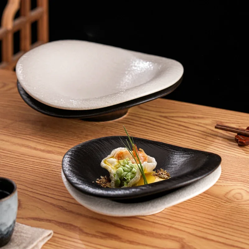 Nordic Creative Ceramic Salad Plate Western Dinner Plate Ice Cream Dessert Bowl Vegetable Salad Dish Scandinavian Style