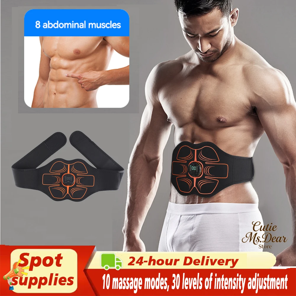 

Электрический поясной тренажер для живота EMS, пояс для домашнего спортзала, фитнеса, массажер для похудения, фитнес-массажер для мышц