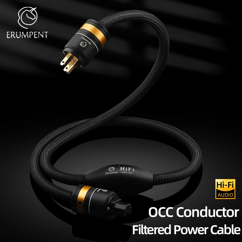 Кабель питания HiFi-фильтра с шумоподавлением OCC, стандартные разъемы US/EU/AU, для усилителя и фильтра питания