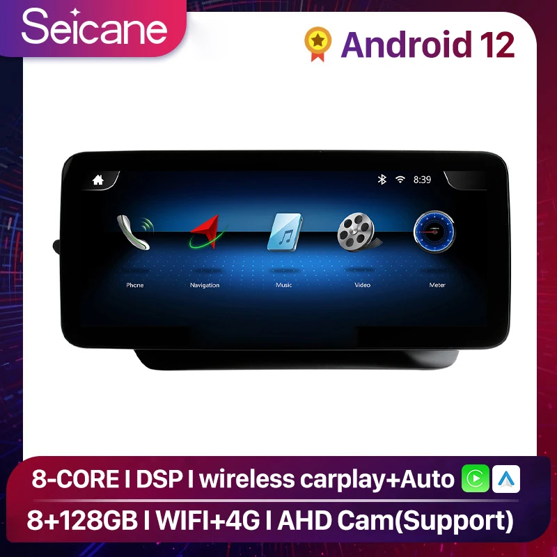 Wireless CarPlay Android 12 Auto Car Multimedia for 2009-2014 2015 2016 Mercedes E Class W212 E Class Coupe W207 E63 E260 E200