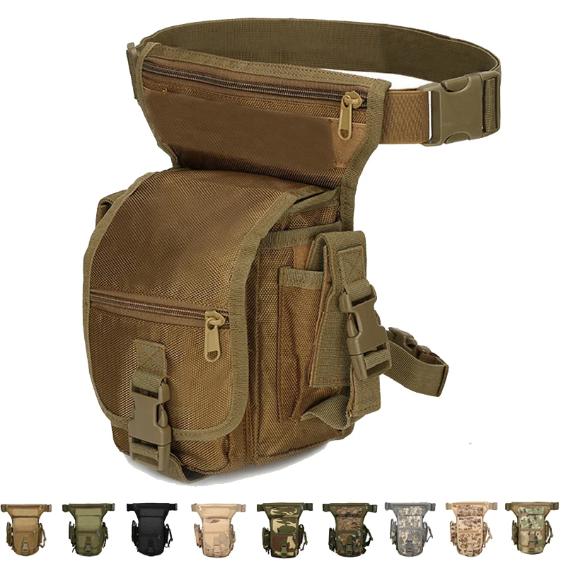 Adjustable Tactical Drop Leg Bag Outdoor Sport Utility Belt Bag Hunting Fanny Pack Molle Leg Pouch Hiking Cycling Bag