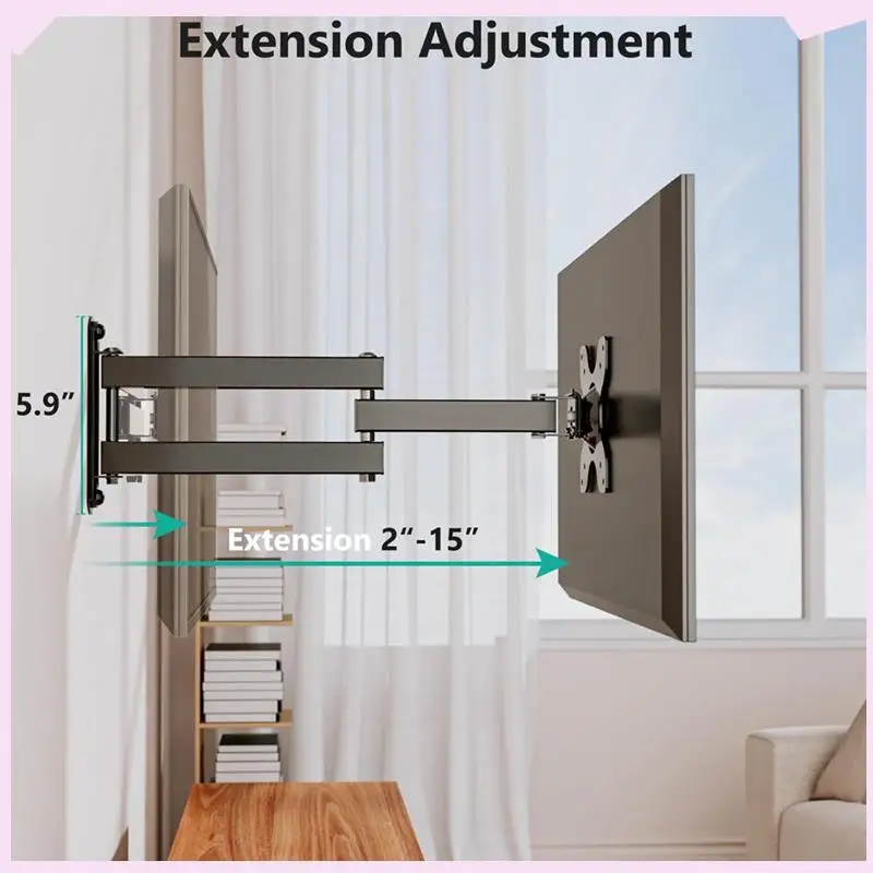 

B24B TV Wall Mount Articulating LCD Monitor Full Motion 15 Inch Extension Arm Tilt Swivel For Most 13 To 32 Inch LED TV Durable