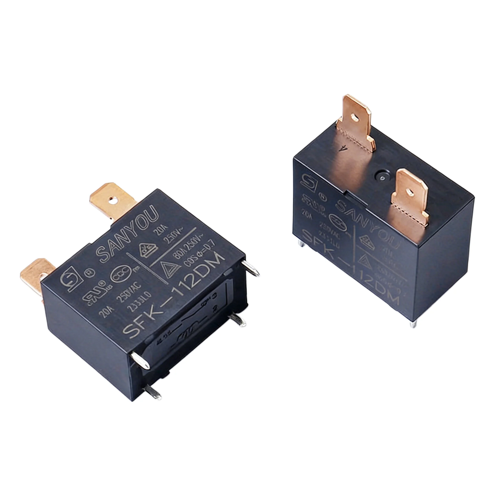 SANYOU SFK-112DM Relay DC12V 20A 250V AC 4 Pins Power Relay for Air Conditioner Compressor