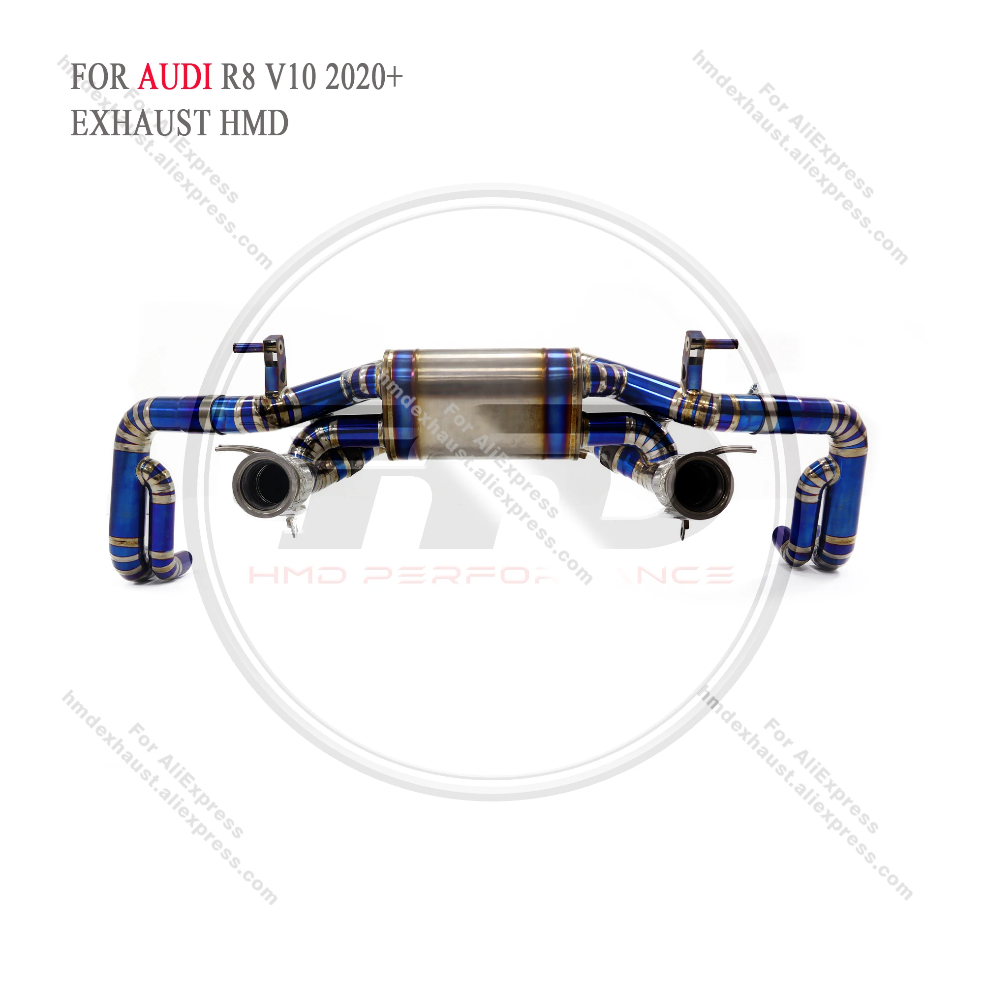 HMD Titanium Exhaust System Performance Catback for Audi R8 V10 5.2L 2020+ Dual Outlet Muffler with Valve with OPF