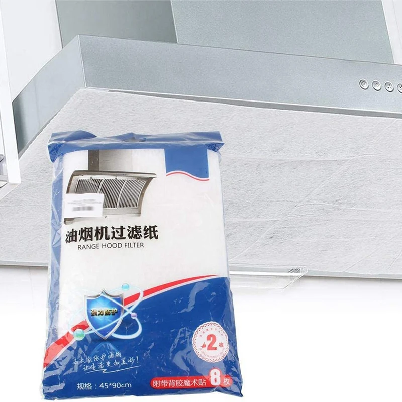 2PCS Range Hood Grease Filter Oil-Proof Filter Oil-Proof Sticker Oil-Absorbing Paper Range Hood Kitchen Appliance