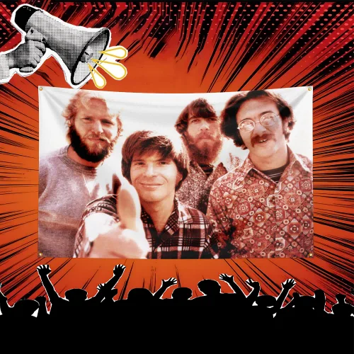 Creedence Inspired Rock Music Flag 3x5 FT Polyester Banner For Bedroom Wall Decor Music Fans Gift