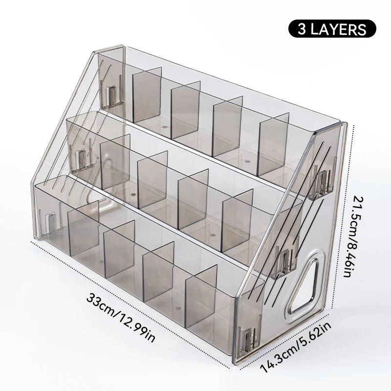 3/4/5/6/7 Lagen Acryl Nagellak Display Rack Transparante Cosmetische Organizer meerlaagse Eenvoudige Montage Rack Standhouder