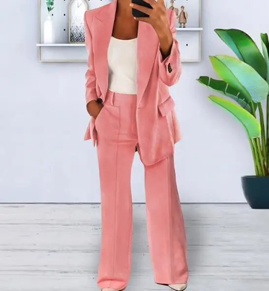 مجموعة سترة نسائية جديدة لخريف وشتاء 2025 غير رسمية بلون سادة وقصة ضيقة ومزاجية