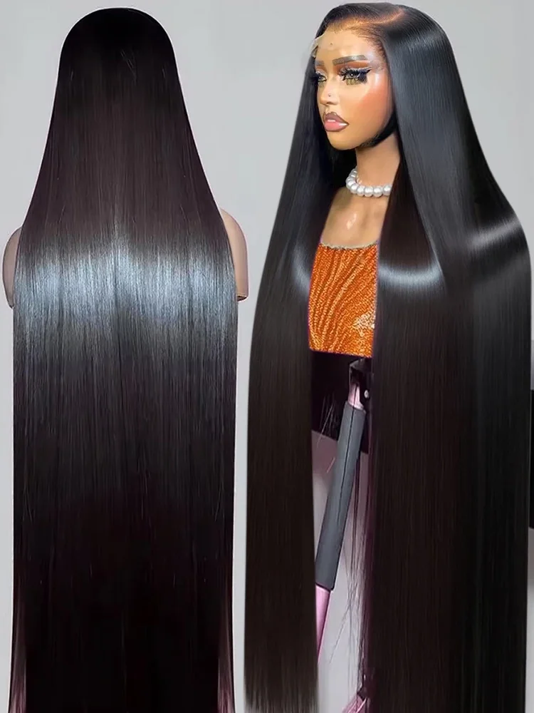 

200 Плотность Bone Straight Hd Прозрачный парик из натуральных волос на кружеве 13x6 13x4 Фронтальные парики Предварительно выщипанные бразильские волосы для женщин