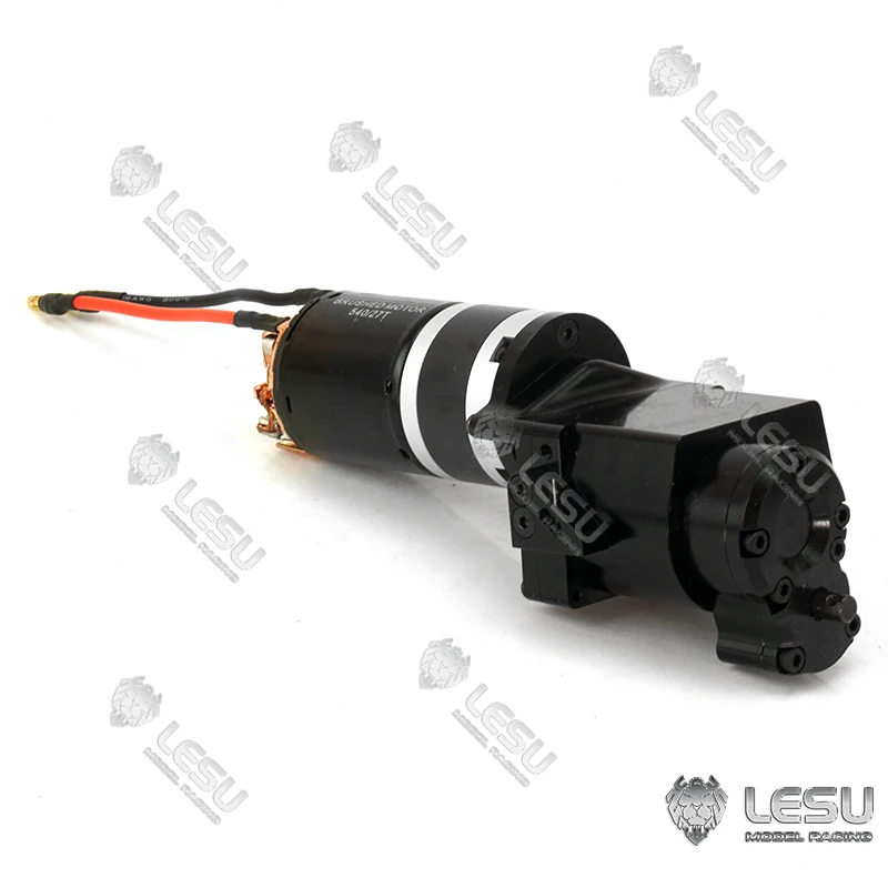 Metal LESU Gearbox Transmission 2Speed 27T Motor for DIY RC TAMIYA 1/14 Tractor Truck Dumper DIY MAN Benz Scania Model