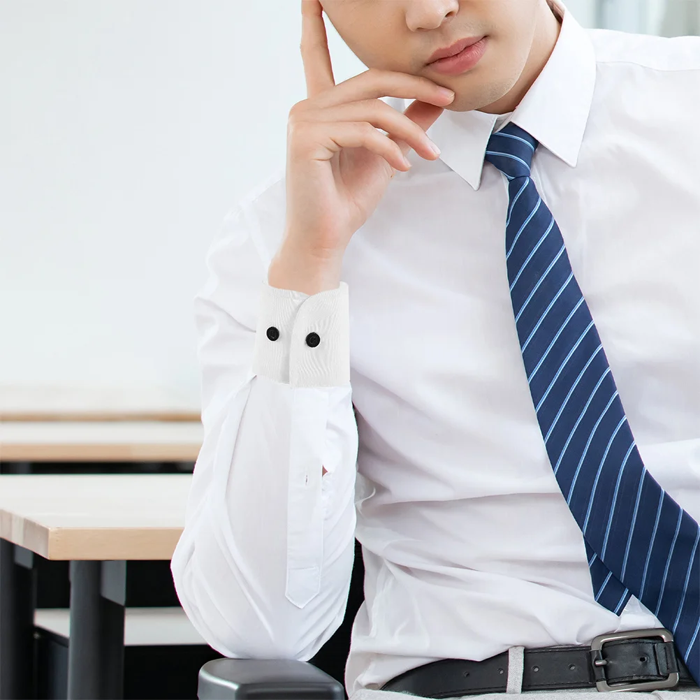 ثلاثية الأبعاد الدانتيل مزين الأصفاد الأبيض انفصال المعصم الأصفاد للنساء كم تمديدات كشكش وهمية طوق مجموعة الإكسسوارات