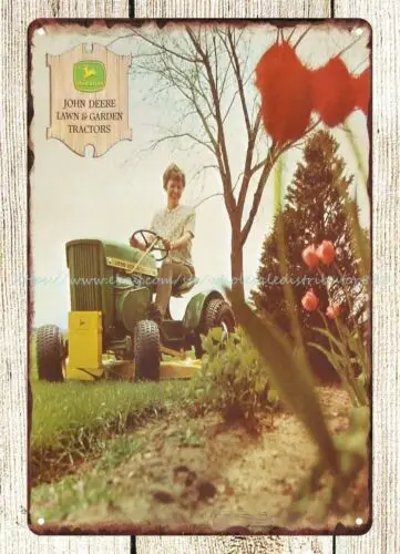 bedroom outdoor wall 1967 farm ranch Lawn Garden Tractor Mower metal tin sign