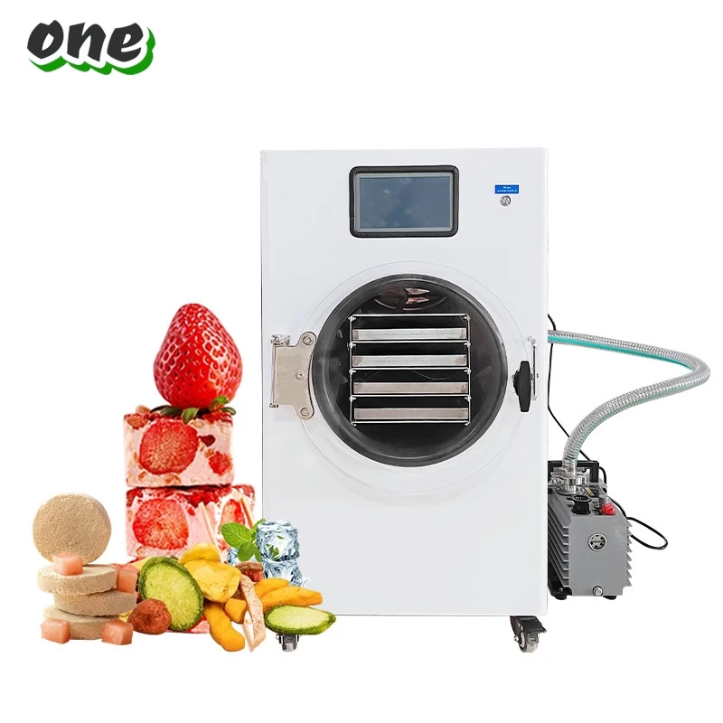 

Household 6kg 8kg Fruit Food Mini Vacuum Dried Home Freeze Dryer Lyophilizer With Oil Free Vacuum Pump Machine USA Instock