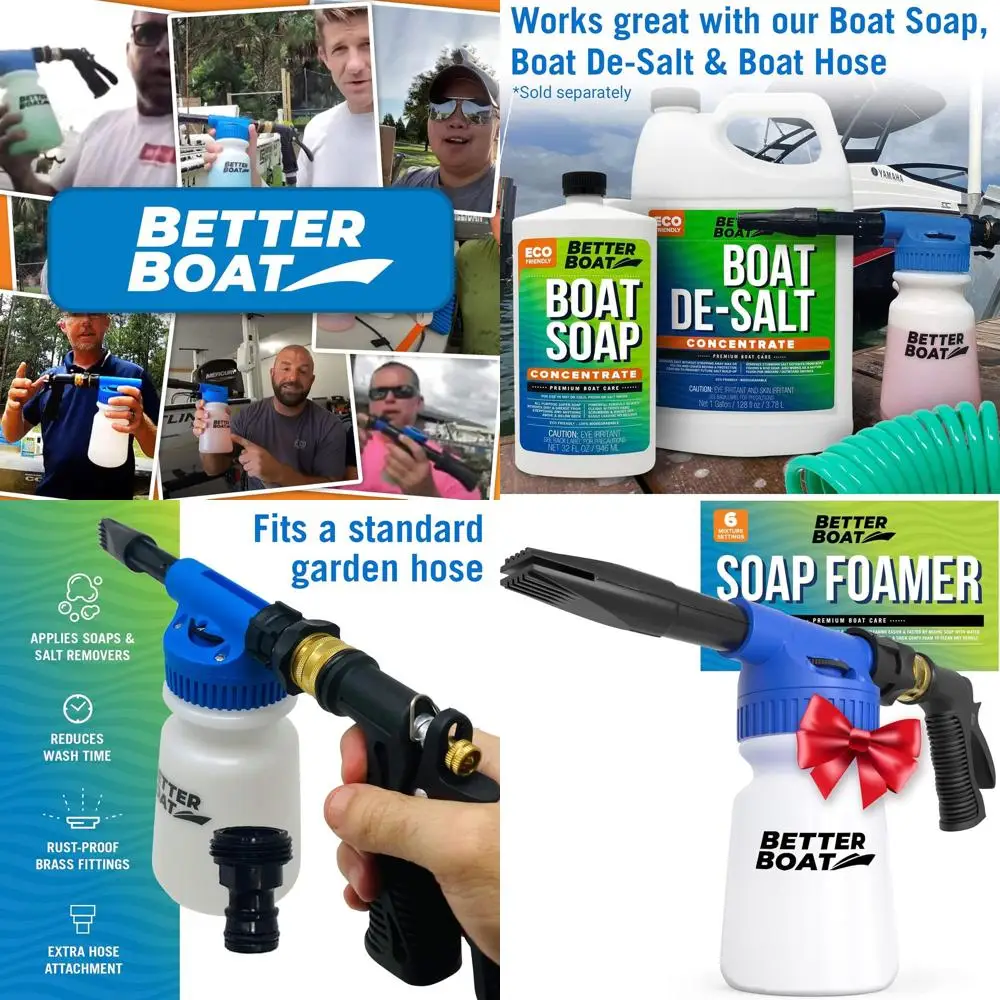 

Foam Cannon Soap Gun, Foam Sprayer for Boat Cleaning and Car Wash, Washing Foamer Cannon, Car Detailing Kit, Foam Cleaner Spray