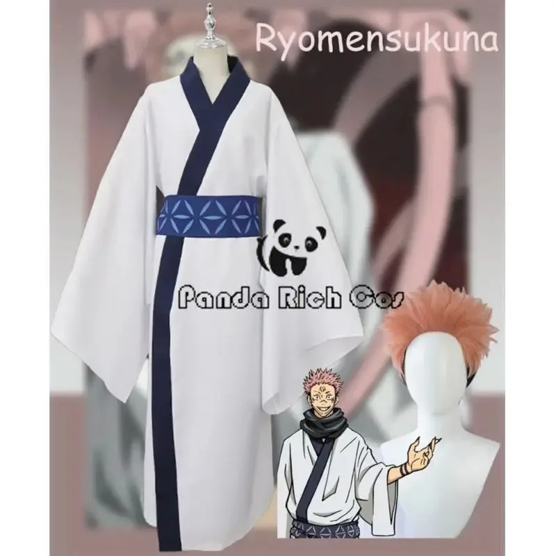 

qq023Ryomensukuna аниме Yuji Itadori JJK костюм парик мужской Хэллоуин косплей полный костюм