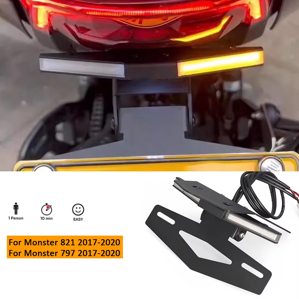 

New Monster 797 821 Accessories License Plate Holder Fender Eliminator Registration Bracket For Ducati Monster 797 Monster 821